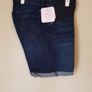 Ingrid & Isabel Maternity Women's Bermuda Walking Shorts Side Panels, Size 14